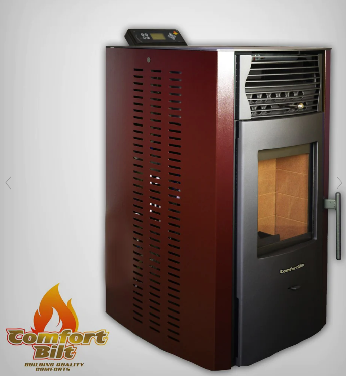 ComfortBilt HP50 2,200 sq. ft. Pellet Stove Auto Ignition 47 lb Hopper Burgundy New