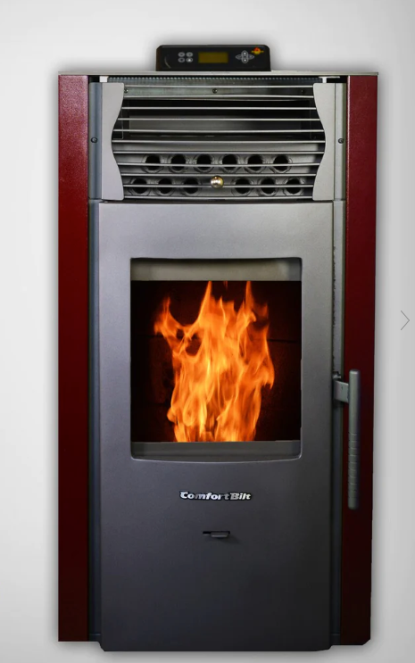 ComfortBilt HP50 2,200 sq. ft. Pellet Stove Auto Ignition 47 lb Hopper Burgundy New