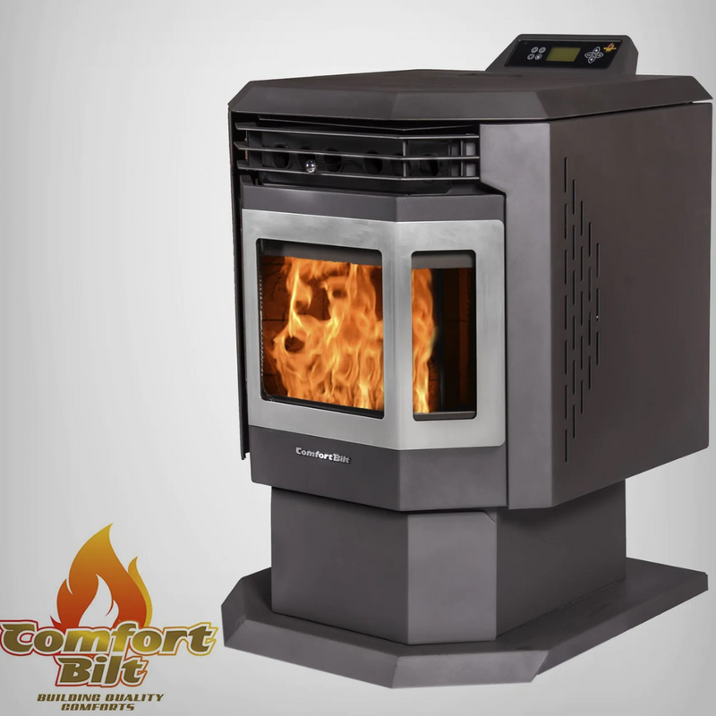 ComfortBilt HP21-SS 2,400 sq. ft. EPA Certified Pellet Stove with Auto Ignition Stainless Steel Trim New
