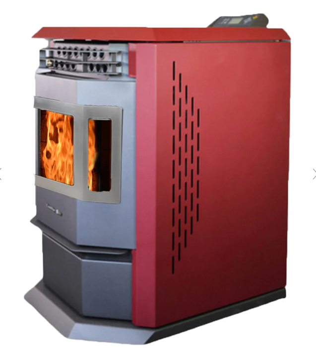 ComfortBilt HP22-SS 2,800 sq. ft. EPA Certified Pellet Stove with Auto Ignition 80 lb-Burgundy