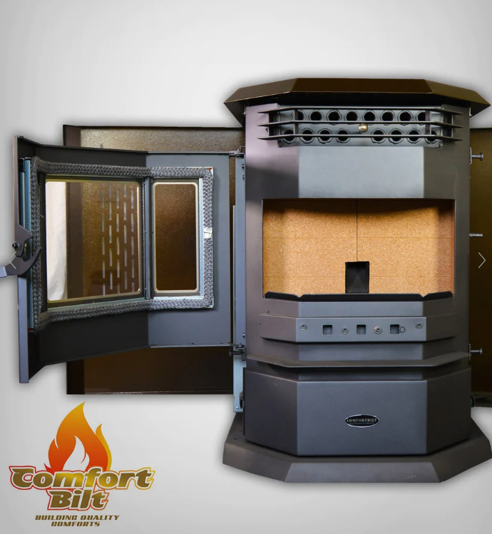 ComfortBilt HP22-SS 2,800 sq. ft. EPA Certified Pellet Stove with Auto Ignition 80 lb - Golden Brown