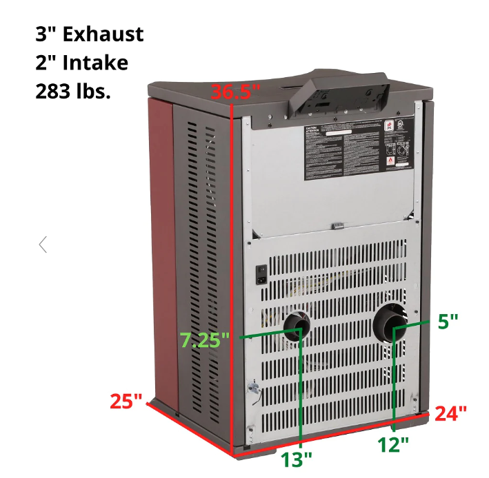 ComfortBilt HP22N- SS 2,800 sq. ft. EPA Certified Pellet Stove with Auto Ignition 80 lb - Golden Brown