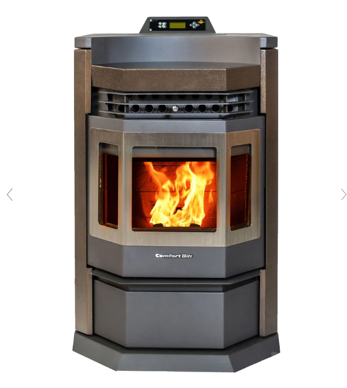 ComfortBilt HP22N- SS 2,800 sq. ft. EPA Certified Pellet Stove with Auto Ignition 80 lb - Golden Brown