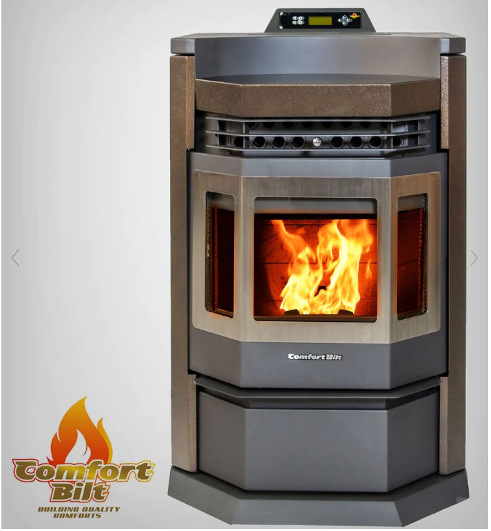 ComfortBilt HP22N- SS 2,800 sq. ft. EPA Certified Pellet Stove with Auto Ignition 80 lb - Golden Brown