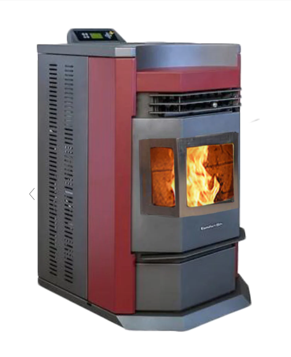 ComfortBilt HP22N-SS 2,800 sq. ft. EPA Certified Pellet Stove with Auto Ignition 80 lb-Burgundy
