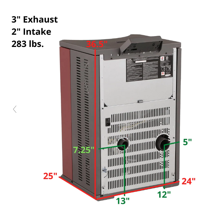 ComfortBilt HP22N-SS 2,800 sq. ft. EPA Certified Pellet Stove with Auto Ignition 80 lb - Black
