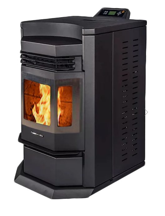ComfortBilt HP22N-SS 2,800 sq. ft. EPA Certified Pellet Stove with Auto Ignition 80 lb - Black