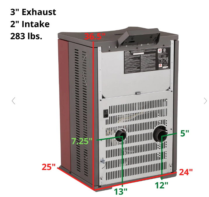 ComfortBilt HP22N 2,800 sq. ft. EPA Certified Pellet Stove with Auto Ignition 80 lb-Burgundy