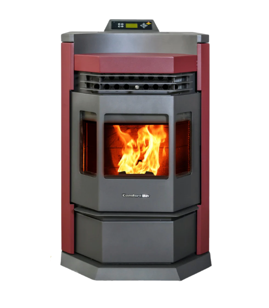 ComfortBilt HP22N 2,800 sq. ft. EPA Certified Pellet Stove with Auto Ignition 80 lb-Burgundy
