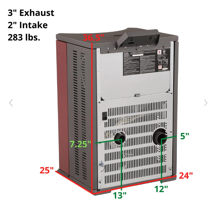 ComfortBilt HP22N 2,800 sq. ft. EPA Certified Pellet Stove with Auto Ignition 80 lb-Black