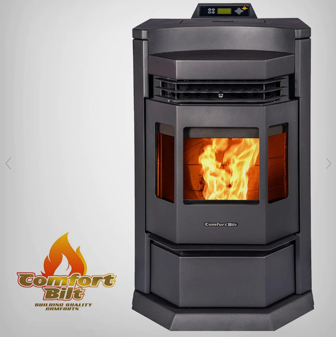ComfortBilt HP22N 2,800 sq. ft. EPA Certified Pellet Stove with Auto Ignition 80 lb-Black
