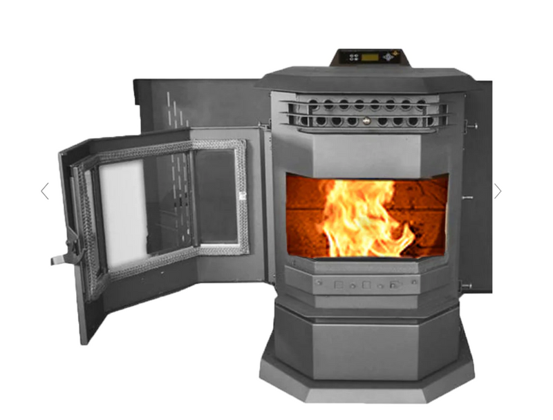 ComfortBilt HP22-SS 2,800 sq. ft. EPA Certified Pellet Stove with Auto Ignition 80 lb Black