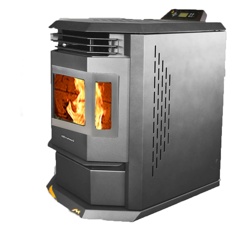 ComfortBilt HP22-SS 2,800 sq. ft. EPA Certified Pellet Stove with Auto Ignition 80 lb Black