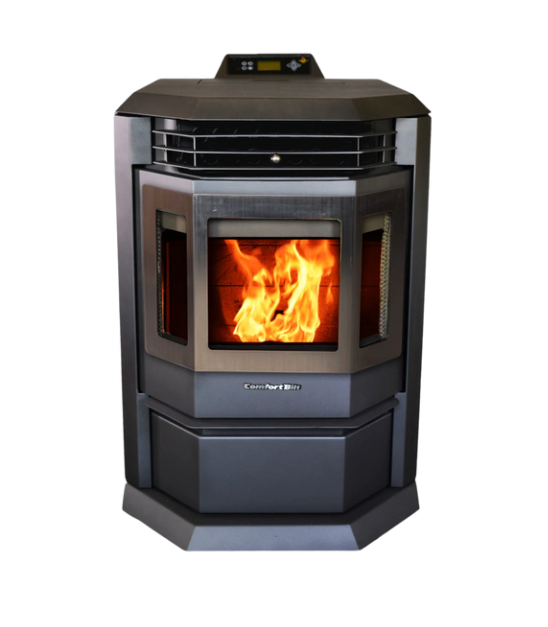 ComfortBilt HP22-SS 2,800 sq. ft. EPA Certified Pellet Stove with Auto Ignition 80 lb Black