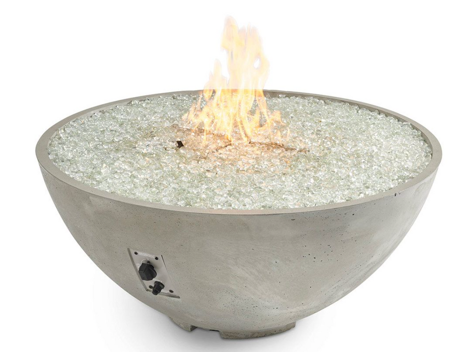 The Outdoor GreatRoom Company CV-30E Cove Edge Round Gas Fire Pit, 42-Inch - Natural Gray