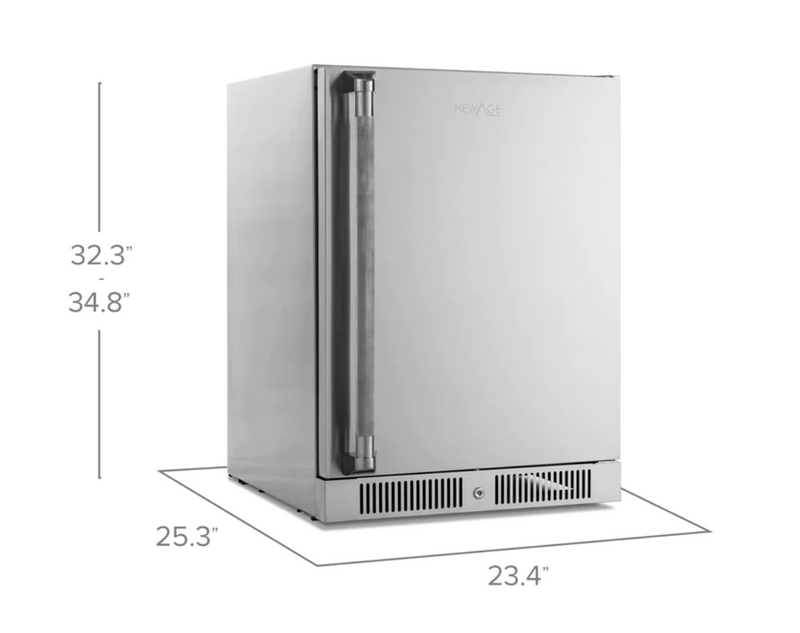 24 in. Under-Counter Fridge with Stainless Steel Door