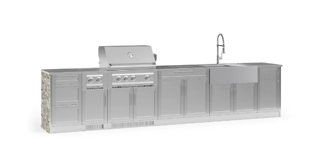 Outdoor Kitchen Signature Series 8 Piece Cabinet Set with Sink Cabinet