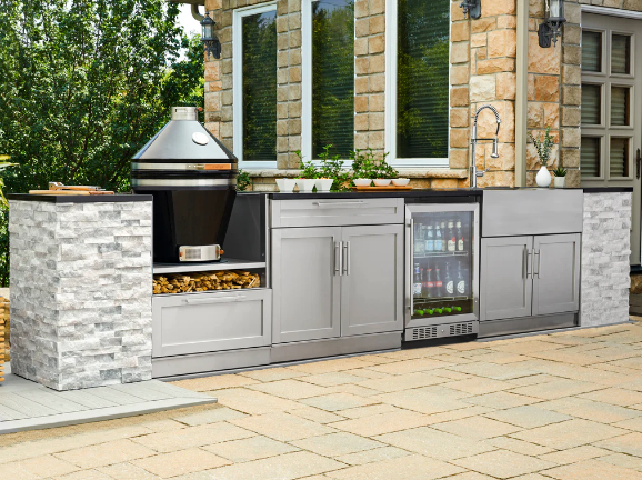 Outdoor Kitchen Signature Series 8 Piece Cabinet Set with Sink Cabinet