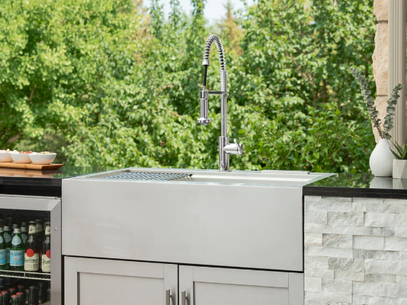Outdoor Kitchen Signature Series 8 Piece Cabinet Set with Sink Cabinet