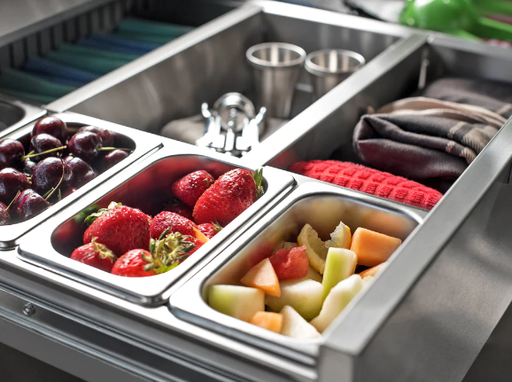 Outdoor Kitchen Signature Series 6 Piece U Shape Cabinet Set with Grill Cabinet