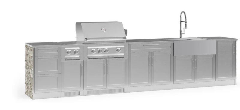 Outdoor Kitchen Signature Series 8 Piece Cabinet Set with Sink Cabinet