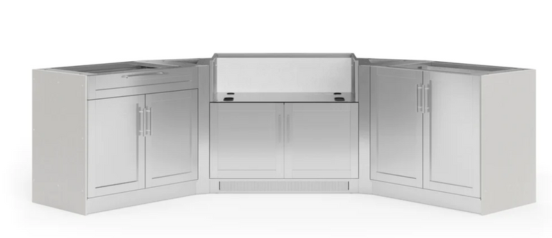 Outdoor Kitchen Signature Series 6 Piece U Shape Cabinet Set with Grill Cabinet