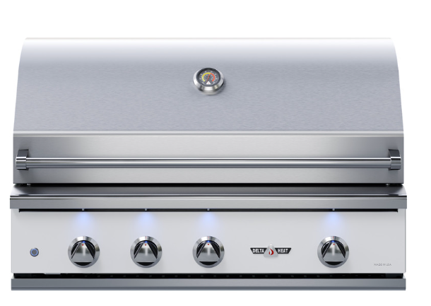 Delta Heat 38" Gas Grill with Infrared Rotisserie - White Control Panel, Color Edition DHBQ38R-W