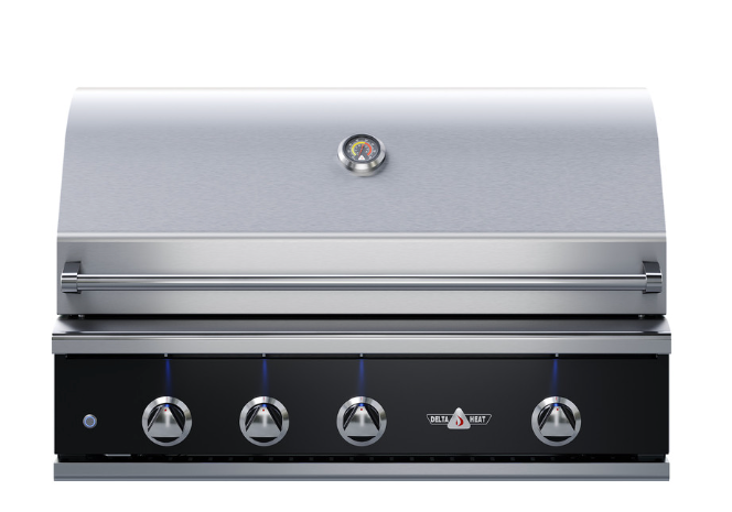 Delta Heat 38" Gas Grill with Infrared Rotisserie & Sear Zone - Black Control Panel, Color Edition DHBQ38RS-K(L/N)