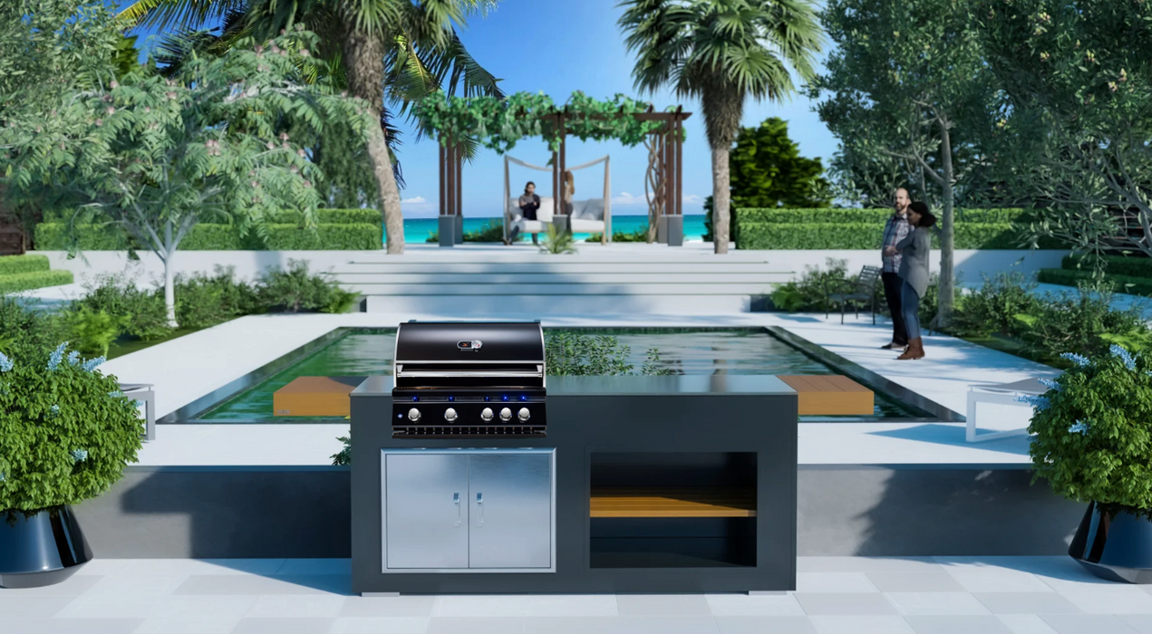 Outdoor Kitchen Bonfire 4 burner Grill unit - 7F