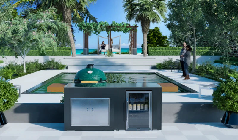 Grillandia Outdoor Kitchen Large or XL Green Egg, and Fridge  | 6.6ft
