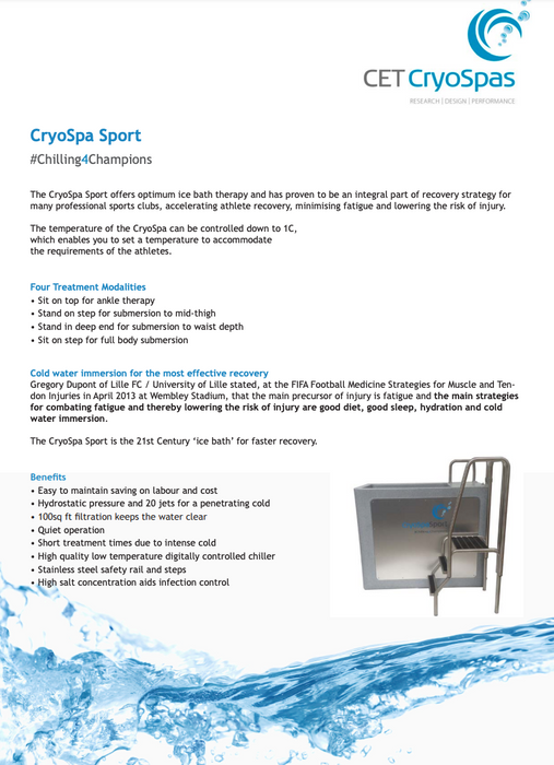 CET CryoSpa Sport Ice Baths Cold | 1-4 People