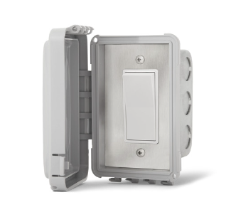 Single Flush Mount On/Off Switch with Weatherproof Cover, Infratech, 14-4410
