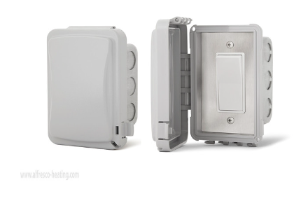 Single Flush Mount On/Off Switch with Weatherproof Cover, Infratech, 14-4410