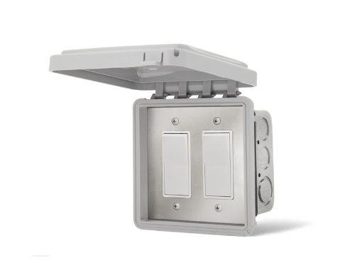 Dual Flush Mount On/Off Switch with Weatherproof Cover, Infratech, 14-4415