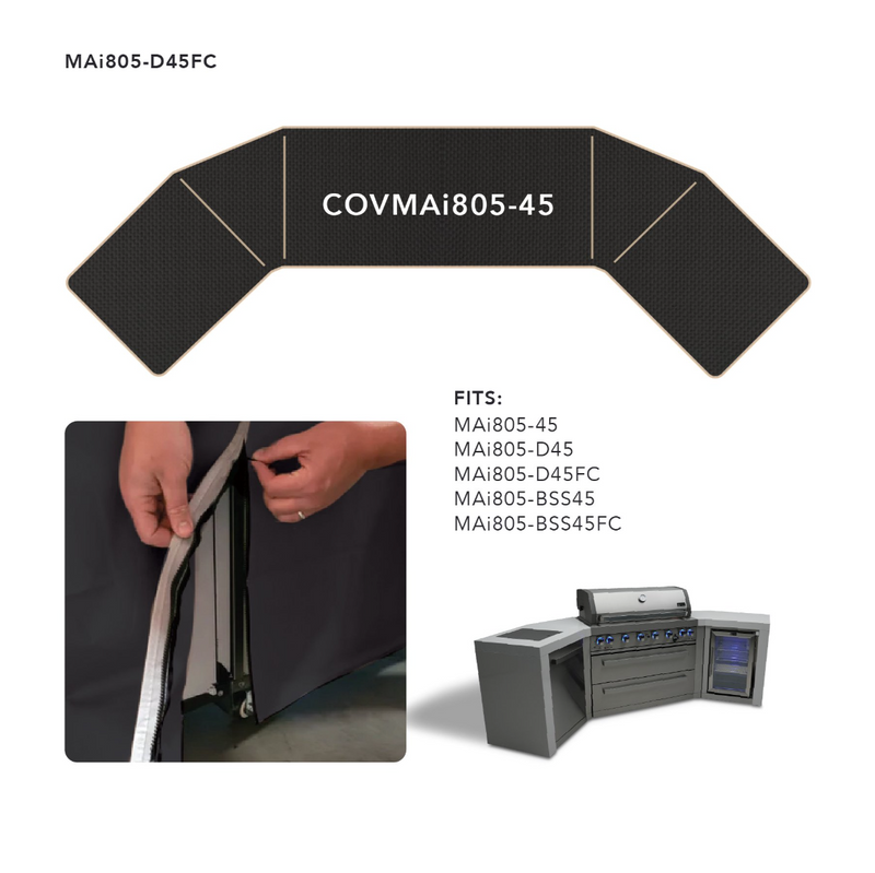 COVER FOR 6-BURNER ISLAND WITH 45-DEGREE CORNERS - COVMAi805-45