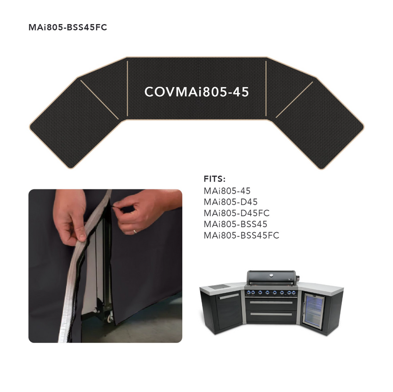 COVER FOR 6-BURNER ISLAND WITH 45-DEGREE CORNERS - COVMAi805-45