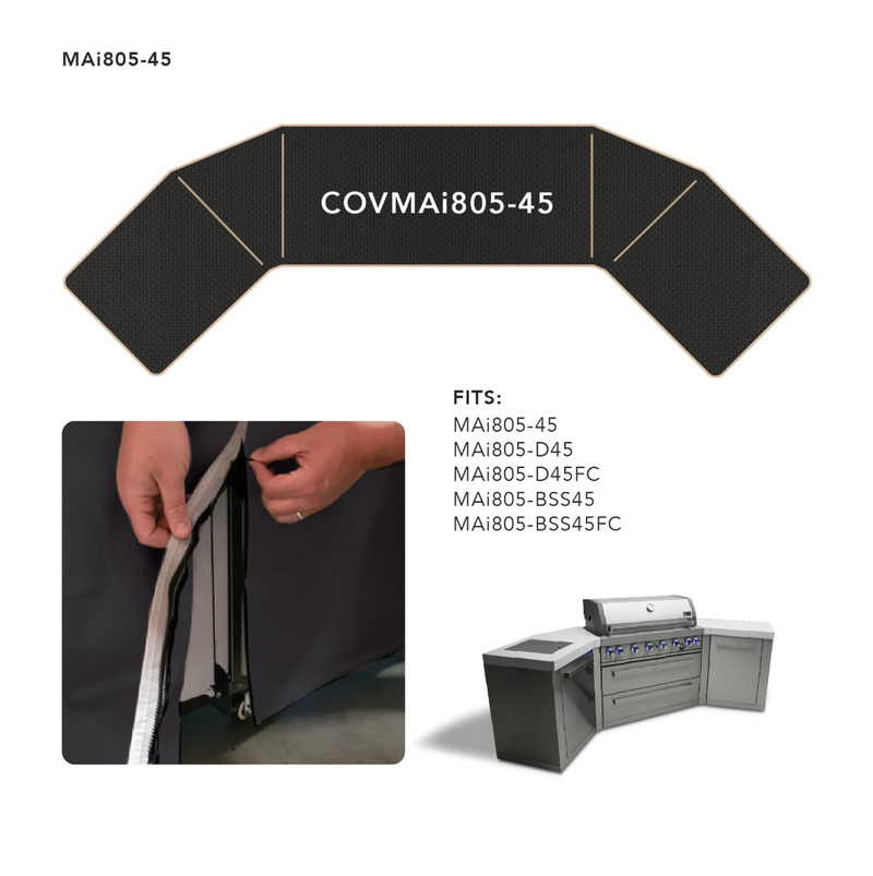 COVER FOR 6-BURNER ISLAND WITH 45-DEGREE CORNERS - COVMAi805-45