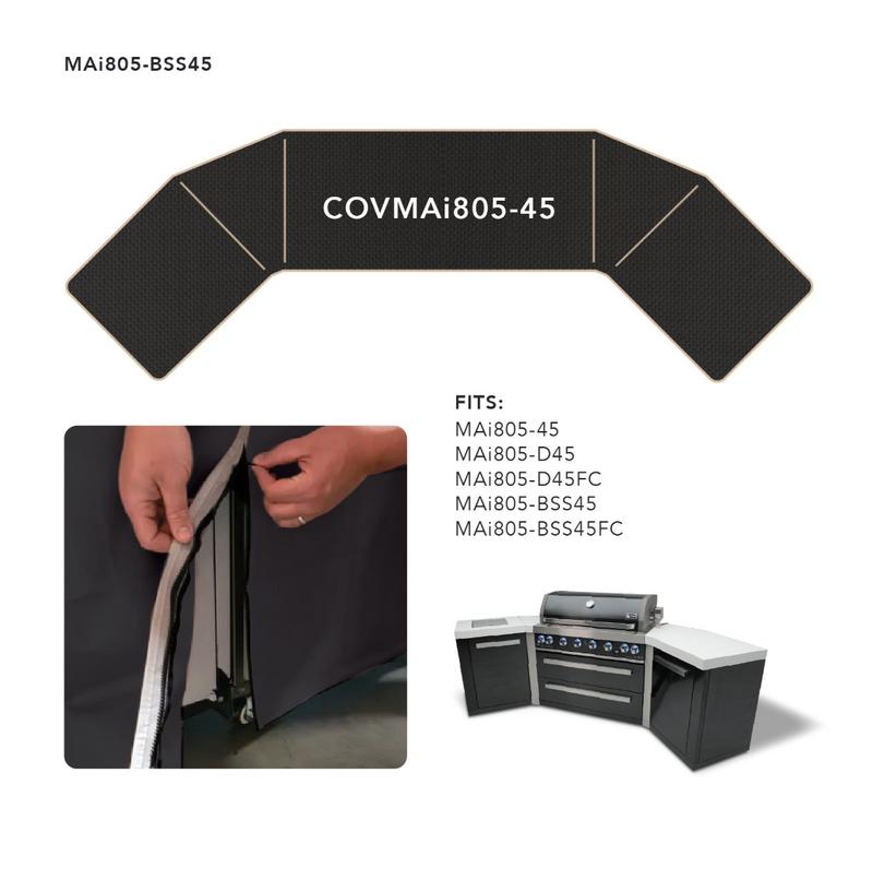 COVER FOR 6-BURNER ISLAND WITH 45-DEGREE CORNERS - COVMAi805-45