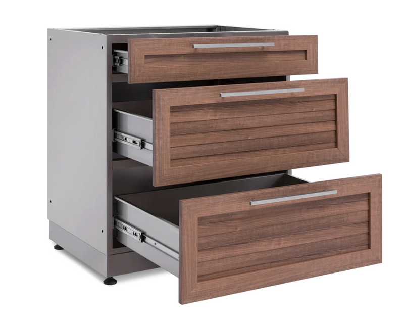 Outdoor Kitchen Stainless Steel Grove Double door + 3-Drawer + Sink Cabinet