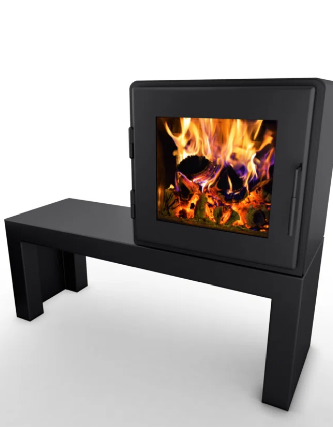 Nova 2500 Freestanding Wood Burning Stove Bench