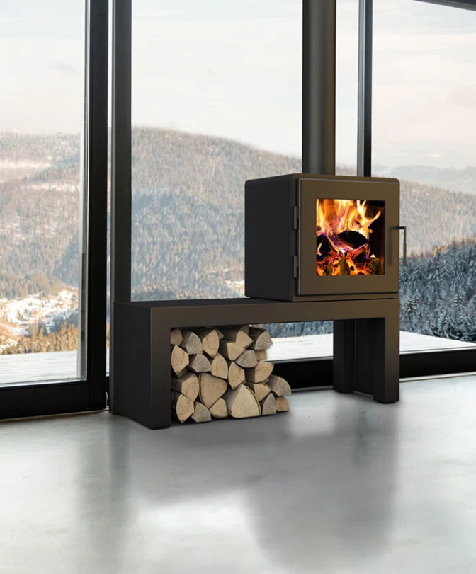 Nova 2500 Freestanding Wood Burning Stove Bench