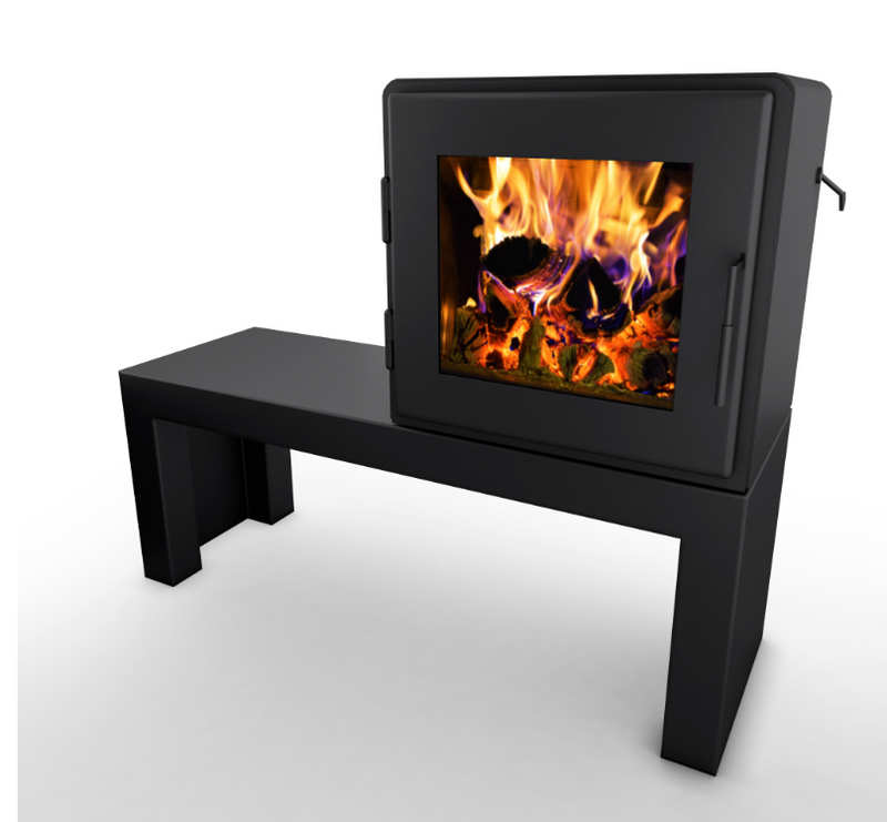 Nova 2500 Freestanding Wood Burning Stove Bench