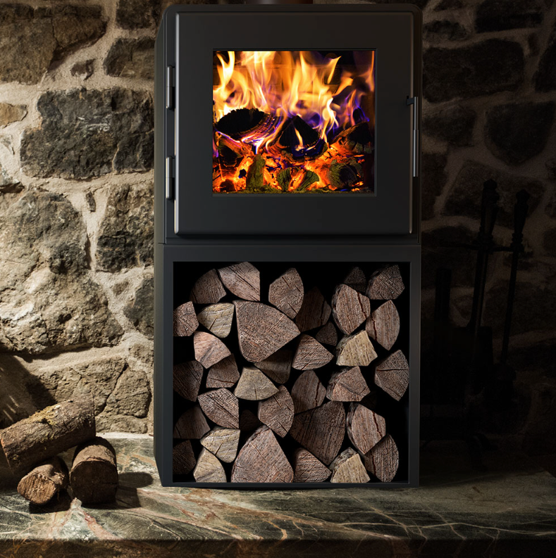 Direct Burning Nova 1500 Square Direct Vent Freestanding Wood Burning Stove ...