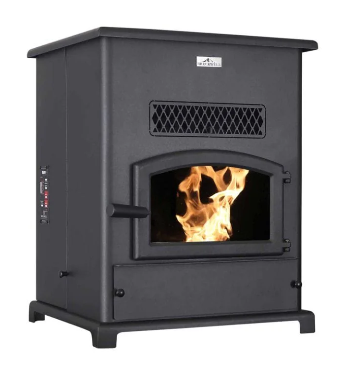 Breckwell 23" BIG E Pellet Stove with Black Door and Ashpan SP1000