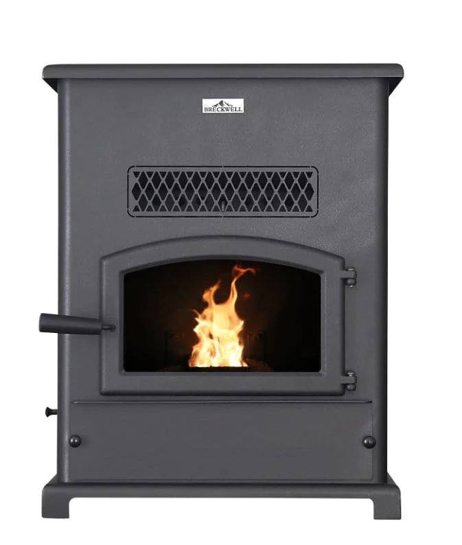 Breckwell 23" BIG E Pellet Stove with Black Door and Ashpan SP1000