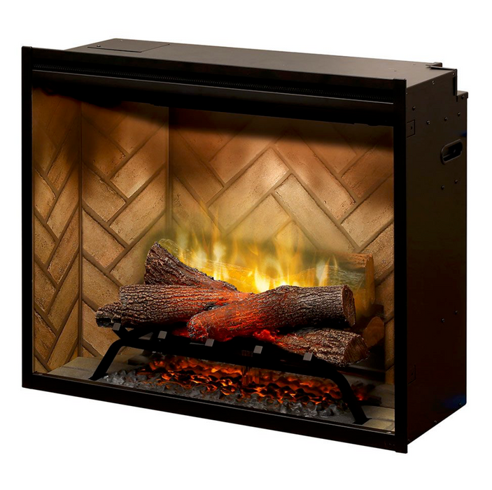 Dimplex RBF30 Revillusion Electric Fireplace with Herringbone Backer, 30-Inches