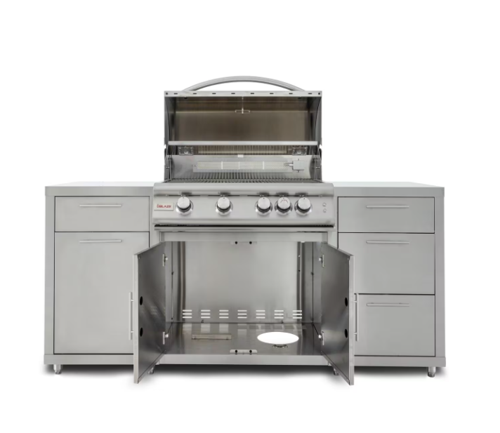 Blaze 6 ft Stainless Steel Outdoor Kitchen Island w/ Premium LTE 32-Inch Grill