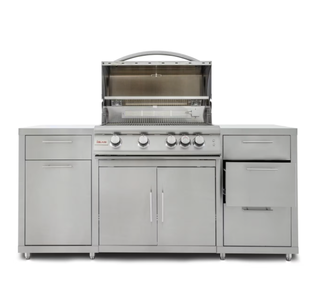 Blaze 6 ft Stainless Steel Outdoor Kitchen Island w/ Premium LTE 32-Inch Grill