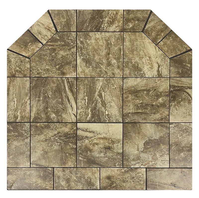 Diamond Hearths Standard Or Corner Hearth Pad - Traditional Edge- Type I - Chocolate Fawn