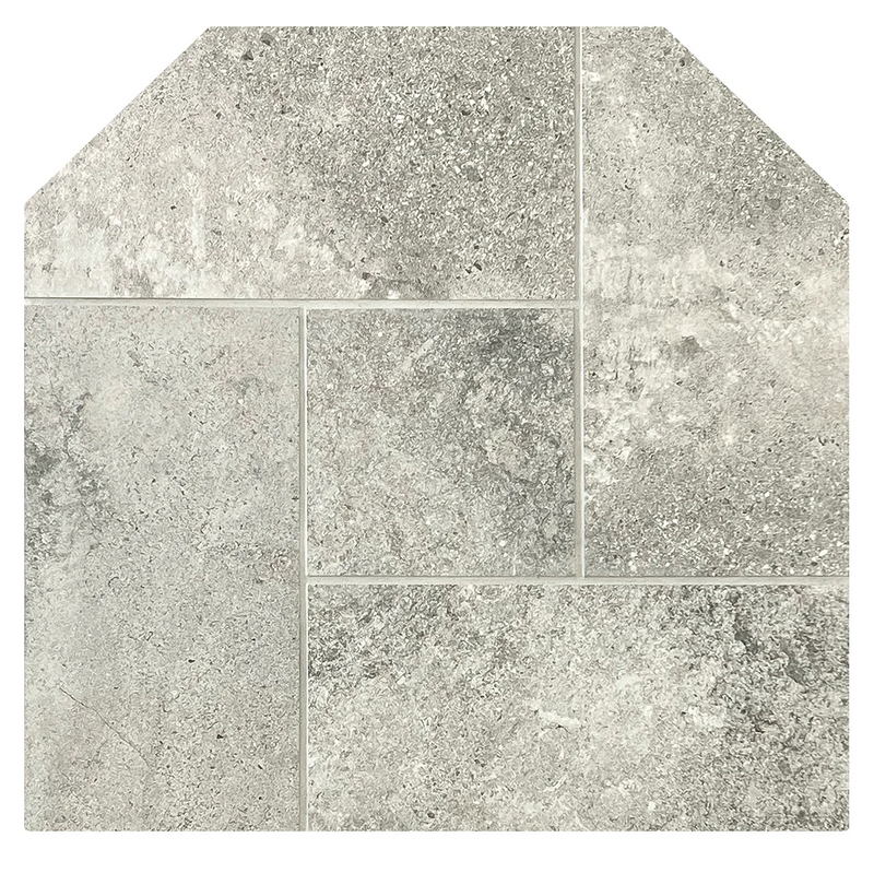 Diamond Hearths Standard Or Corner Hearth Pad -Traditional Edge- Type I-Snow Quartzite